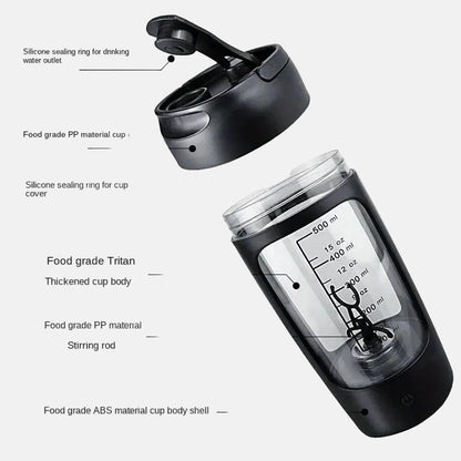 630 ml Electric Protein Mixer – USB-Rechargeable Portable Shaker
