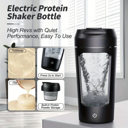 630 ml Electric Protein Mixer – USB-Rechargeable Portable Shaker