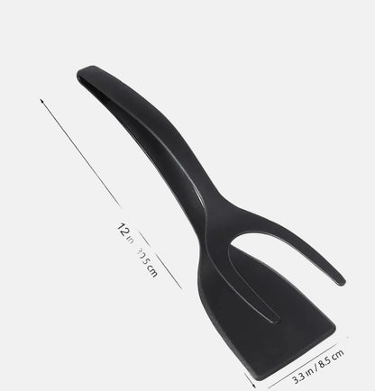 2-in-1 Silicone Cooking Tongs with Clip – Heat-Resistant Kitchen Tool