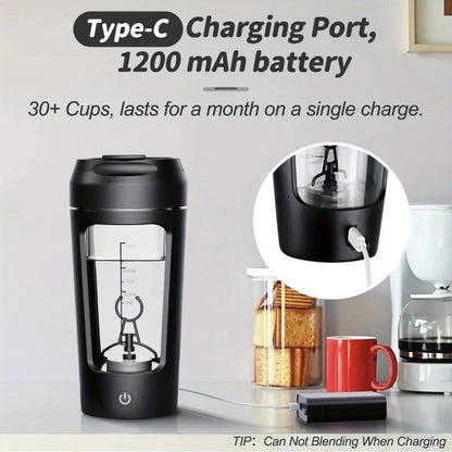 630 ml Electric Protein Mixer – USB-Rechargeable Portable Shaker