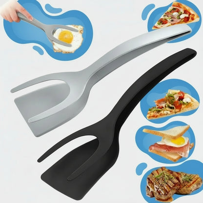 2-in-1 Silicone Cooking Tongs with Clip – Heat-Resistant Kitchen Tool
